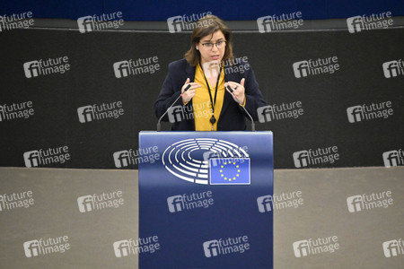 Plenartagung zum Bericht des Weltklimarats im EU-Parlament in Straßburg