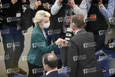Fragestunde mit Ursula von der Leyen im EU-Parlament in Straßburg