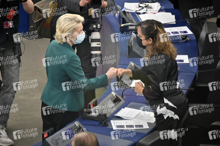 Fragestunde mit Ursula von der Leyen im EU-Parlament in Straßburg