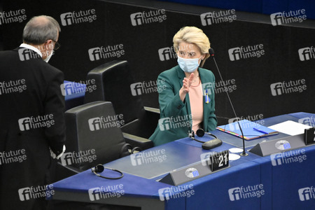Fragestunde mit Ursula von der Leyen im EU-Parlament in Straßburg