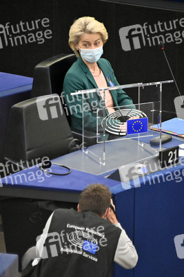 Fragestunde mit Ursula von der Leyen im EU-Parlament in Straßburg
