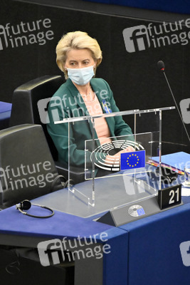 Fragestunde mit Ursula von der Leyen im EU-Parlament in Straßburg