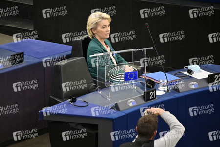 Fragestunde mit Ursula von der Leyen im EU-Parlament in Straßburg
