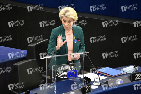 Fragestunde mit Ursula von der Leyen im EU-Parlament in Straßburg