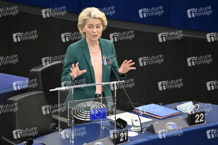 Fragestunde mit Ursula von der Leyen im EU-Parlament in Straßburg