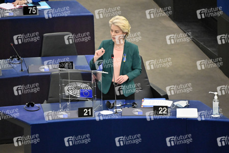 Fragestunde mit Ursula von der Leyen im EU-Parlament in Straßburg