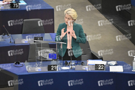 Fragestunde mit Ursula von der Leyen im EU-Parlament in Straßburg