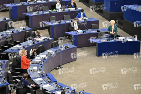 Fragestunde mit Ursula von der Leyen im EU-Parlament in Straßburg
