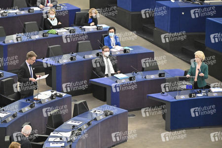 Fragestunde mit Ursula von der Leyen im EU-Parlament in Straßburg