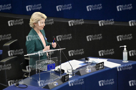 Fragestunde mit Ursula von der Leyen im EU-Parlament in Straßburg