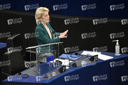 Fragestunde mit Ursula von der Leyen im EU-Parlament in Straßburg