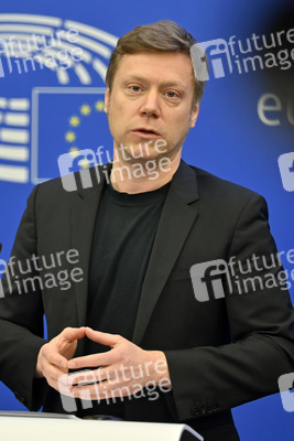 Pressebriefing der Fraktion GUE/NGL im EU-Parlament in Straßburg