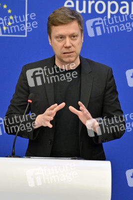 Pressebriefing der Fraktion GUE/NGL im EU-Parlament in Straßburg