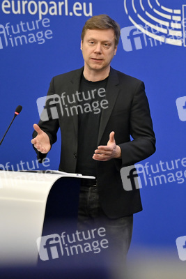 Pressebriefing der Fraktion GUE/NGL im EU-Parlament in Straßburg