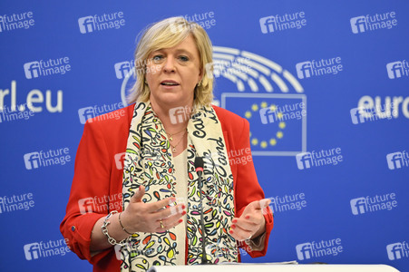 Pressebriefing der Fraktion Renew im EU-Parlament in Straßburg