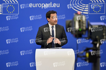 Pressebriefing der Fraktion Renew im EU-Parlament in Straßburg