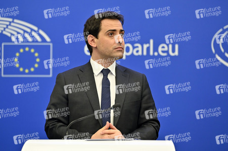 Pressebriefing der Fraktion Renew im EU-Parlament in Straßburg