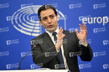 Pressebriefing der Fraktion Renew im EU-Parlament in Straßburg