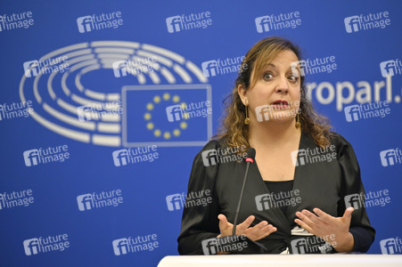 Pressebriefing der Fraktion S&D im EU-Parlament in Straßburg