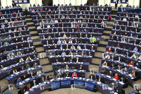 Symbolfoto Abstimmung im EU-Parlament in Straßburg