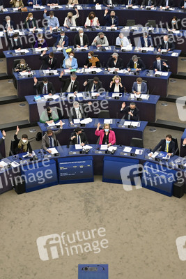Symbolfoto Abstimmung im EU-Parlament in Straßburg