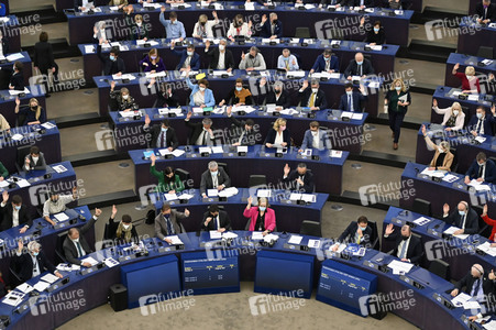 Symbolfoto Abstimmung im EU-Parlament in Straßburg