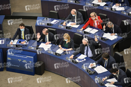 Symbolfoto Abstimmung im EU-Parlament in Straßburg