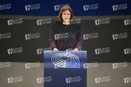 Plenartagung zum Schutz von Ukraine-Flüchtlingen im EU-Parlament in Straßburg