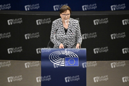 Plenartagung zum Schutz von Ukraine-Flüchtlingen im EU-Parlament in Straßburg