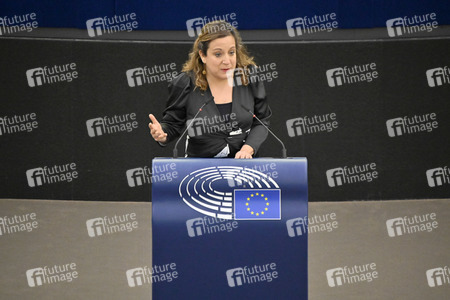 Plenartagung zum Schutz von Ukraine-Flüchtlingen im EU-Parlament in Straßburg