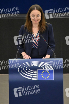 Plenartagung zum Schutz von Ukraine-Flüchtlingen im EU-Parlament in Straßburg