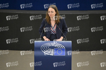 Plenartagung zum Schutz von Ukraine-Flüchtlingen im EU-Parlament in Straßburg