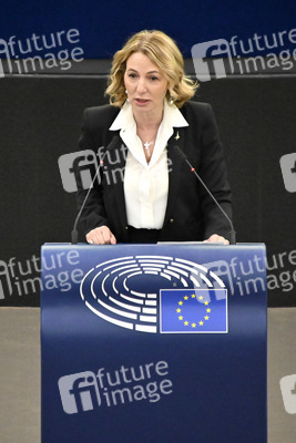 Plenartagung zum Schutz von Ukraine-Flüchtlingen im EU-Parlament in Straßburg