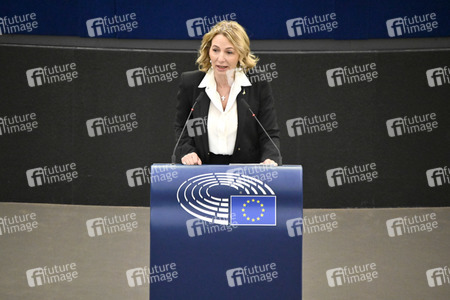 Plenartagung zum Schutz von Ukraine-Flüchtlingen im EU-Parlament in Straßburg