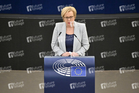 Plenartagung zum Schutz von Ukraine-Flüchtlingen im EU-Parlament in Straßburg