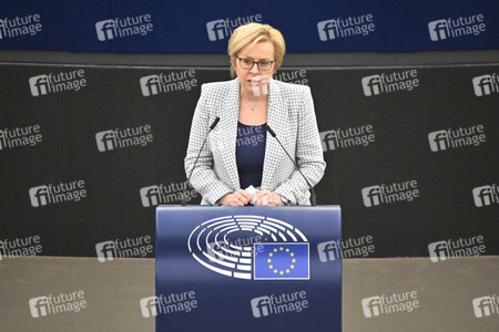 Plenartagung zum Schutz von Ukraine-Flüchtlingen im EU-Parlament in Straßburg