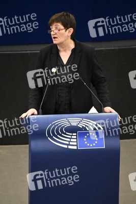 Plenartagung zum Schutz von Ukraine-Flüchtlingen im EU-Parlament in Straßburg