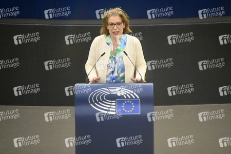 Plenartagung zum Schutz von Ukraine-Flüchtlingen im EU-Parlament in Straßburg