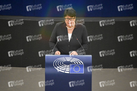 Plenartagung zum Schutz von Ukraine-Flüchtlingen im EU-Parlament in Straßburg