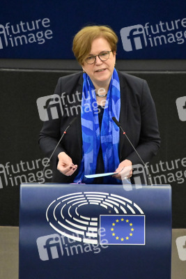 Plenartagung zum Schutz von Ukraine-Flüchtlingen im EU-Parlament in Straßburg