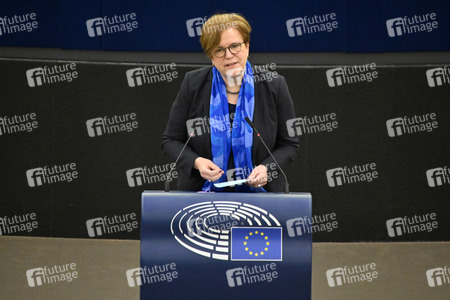 Plenartagung zum Schutz von Ukraine-Flüchtlingen im EU-Parlament in Straßburg