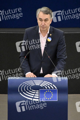 Plenartagung zum Schutz von Ukraine-Flüchtlingen im EU-Parlament in Straßburg