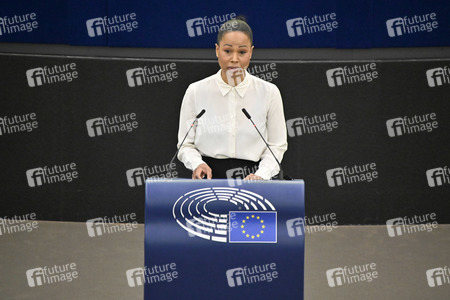 Plenartagung zum Schutz von Ukraine-Flüchtlingen im EU-Parlament in Straßburg