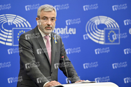 Pressebriefing der Fraktion Renew im EU-Parlament in Straßburg