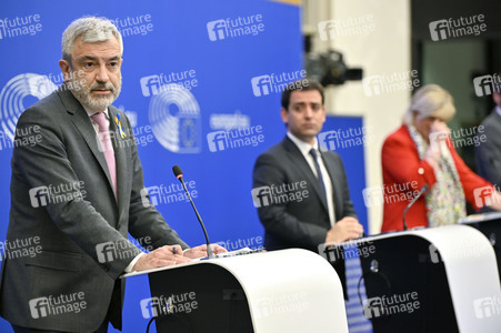 Pressebriefing der Fraktion Renew im EU-Parlament in Straßburg