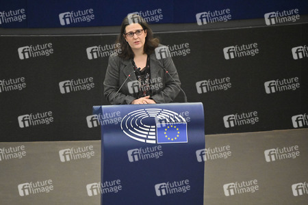 Plenartagung zu Polen und Ungarn im EU-Parlament in Straßburg