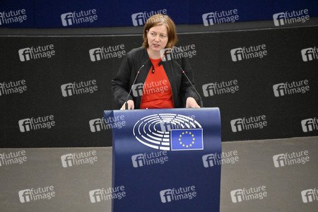 Plenartagung zu Polen und Ungarn im EU-Parlament in Straßburg