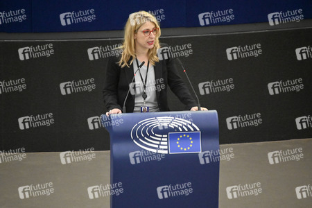 Plenartagung zu Polen und Ungarn im EU-Parlament in Straßburg