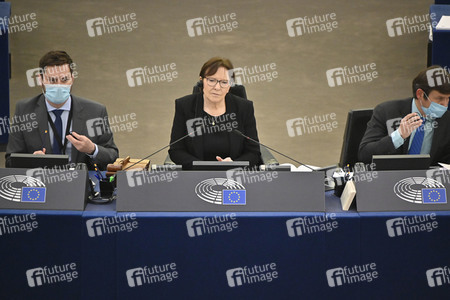 Plenartagung zu Gemeinsamkeiten des Putin-Regimes und rechtsextremer Bewegungen in Europa im EU-Parlament in Straßburg