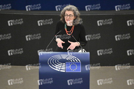 Plenartagung zu Gemeinsamkeiten des Putin-Regimes und rechtsextremer Bewegungen in Europa im EU-Parlament in Straßburg